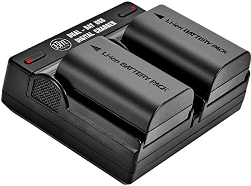 BM 2-Pack of LP-E6N Batteries and Dual Battery Charger for Canon EOS R, EOS R5, EOS 90D, EOS 60D, EOS 70D, EOS 80D, EOS 5D II, 5D III, 5D IV, EOS 6D, EOS 6D II, EOS 7D, EOS 7D II, XC10, XC15 Cameras