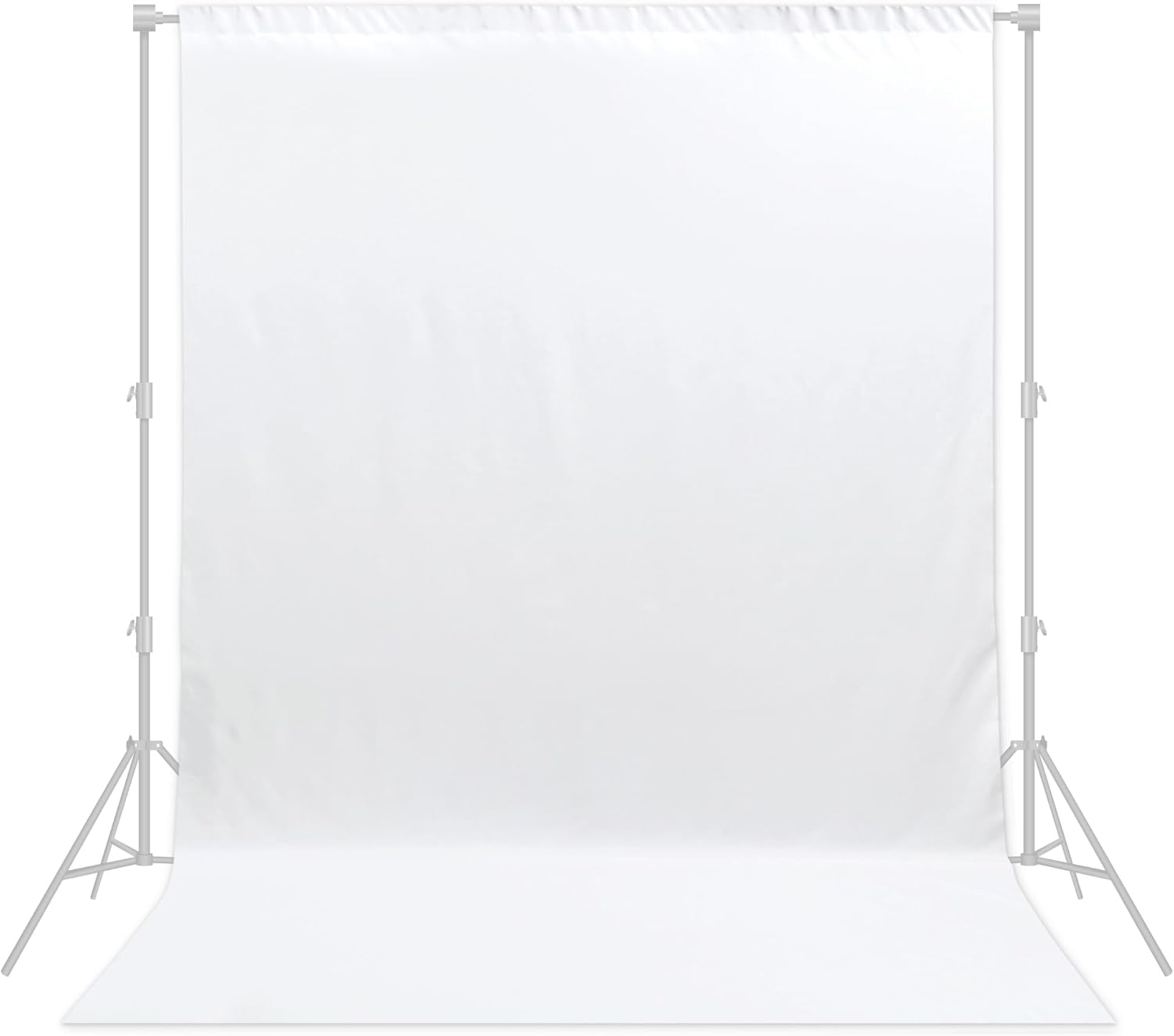 White Backdrop 6x8ft – Professional Photography Backdrop for Photoshoots, Studio & Portraits, Wrinkle-Free, Opaque, Machine Washable Polyester,