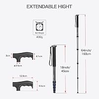 Koolehaoda alumínium kamera monopod alpesi bot fogantyúval 5 részes 7kg terhelhetőség 2