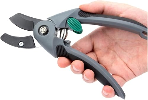 Miniatura 4 de Tijeras de jardinería, podadora de yunque resistente de 8 pulgadas, podadoras de árboles, podadora de mano, tijeras de jardín, herramienta de