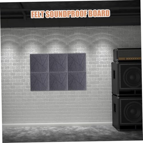 ibasenice 6pcs Stickers de Pared para Reducción de Ruido Almohadillas Acústicas Autoadhesivas Paneles Acústicos para Sala de Juegos Oficina Estudio Aislante acústico miniatura 3