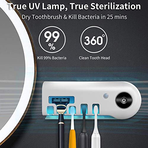 Zahnbürsten-Desinfektionsmittel Zahnbürsten-Sterilisator Und Halter Mit LED-UV-Licht-Sterilisationsfunktion, Intelligente Lufttrocknung,