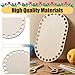 Elegaperma 6 Pcs Crochet Basket Base, Oval Basket Bottoms for Crochet Bases, Wooden Base for Crochets Baskets for DIY Baskets Craft