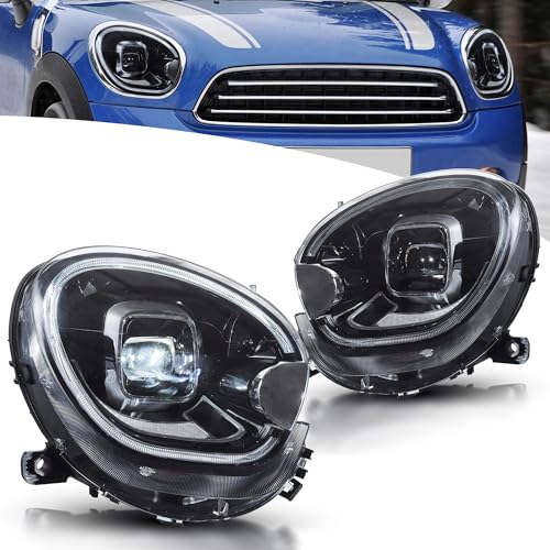 VLAND Phare Full LED pour Mini Cooper Countryman R60 2010-2017, côté conducteur et passager
