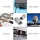 rocabo F-Stecker 7,5mm mit großer Mutter (10 Stück) - für Koxial- und SAT-Kabel - werkzeugloses Aufdrehen möglich - silber