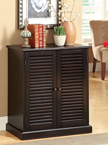 Image of APRODZ Mango Wood Alvara Shoe Cabinet for Home | Shoe Rack Organiser | Brown Finish