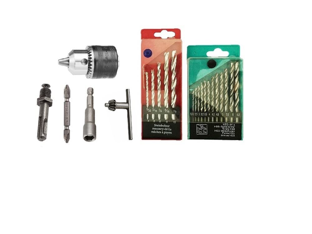 13MM Drill Chuck Key and Drill Bit Sets for Metal/Concrete/Wall/Steel/Wood/All Purpose star minus bit and 8mm nutrunner bit set (B0BPMZDX9N) Amazon Price History, Amazon Price Tracker