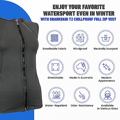 Sharkskin Titanium 2 Chillproof Sleeveless Full Zip Vest, Men’s Vest with Titanium Far Infrared Nano-Technology, Lightweight and Breathable, X-Large by Sharkskin - Used condition - Image 3