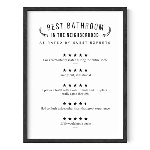 HAUS AND HUES Funny Decor - Bathroom Signs, Toilet Signs,