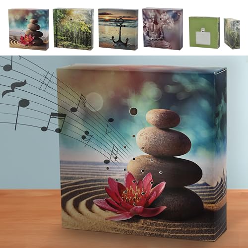 Soundbox 4er Set Bewegungssensor | 12x12x3 5cm Pappe Kunststoff | Meditationssound Wellenrauschen Möwengesang (1 x 4er Set Soundbox)