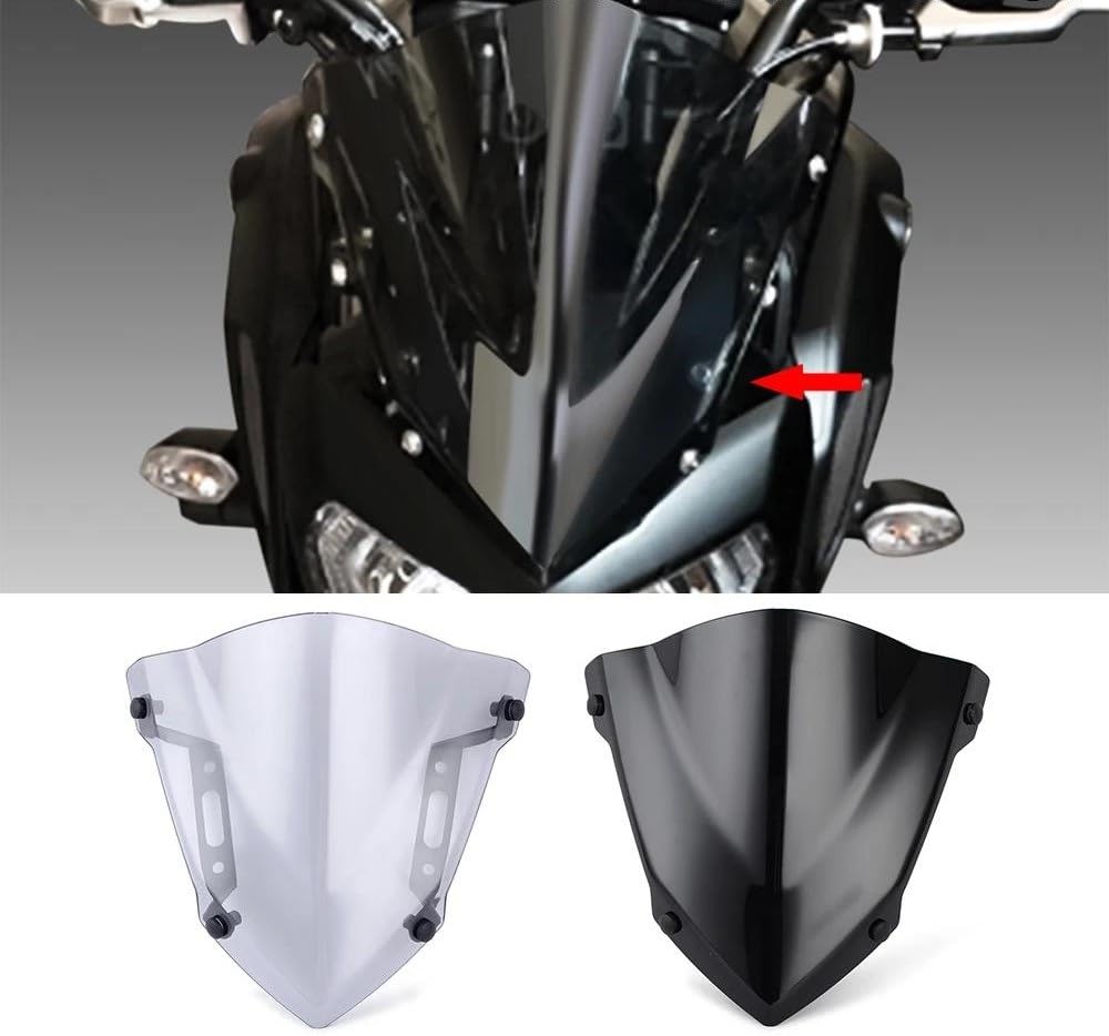 Parabrezza Deflettore In PC 3mm Per MT-07 2021-2024 E MT-07 Pure 2023-2024 – Aerodinamica E Design Per La Tua Moto