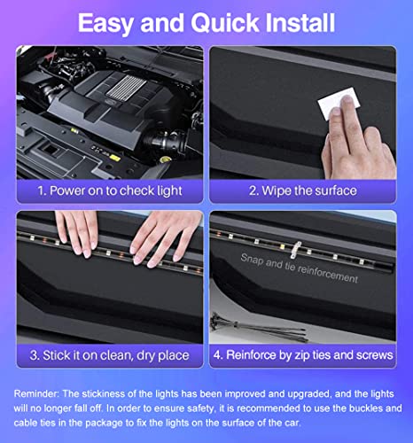 Underglow Kit For Car, Car Led Underglow Lights For Trucks With App And Remote Control, 16 Million Rgb Colors, 29 Preset Modes, Music & Diy Mode, Under Car Led Lights Exterior For Suvs, Trucks, Dv 12V #TOP7