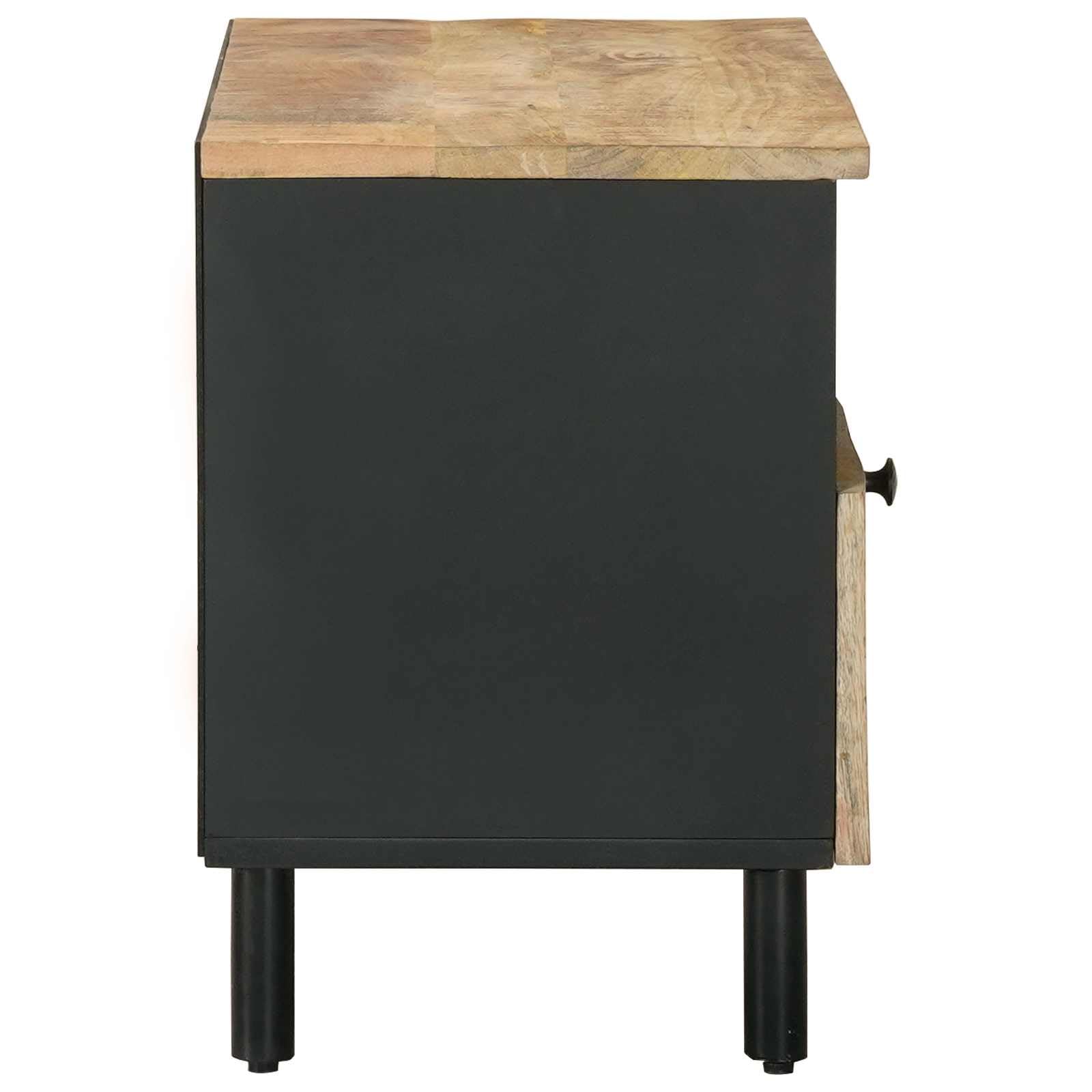 Mueble de almacenamiento de madera, mango macizo, 80 x 33,5 x 46 cm, con