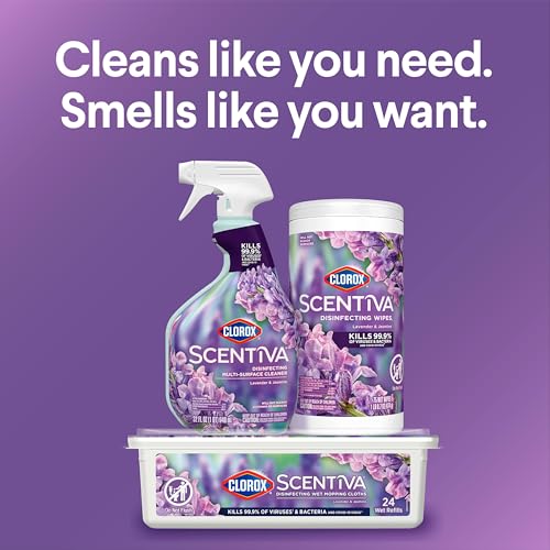 Clorox Scentiva Disinfecting Wipes, Lavender and Jasmine, 75 Ct. - image 8