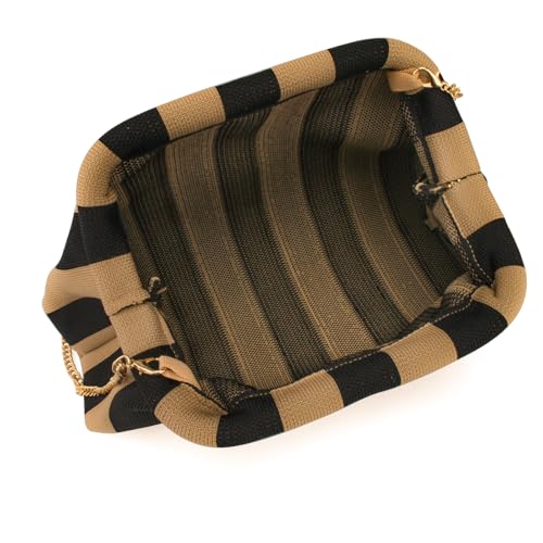 Image of YYW Clutch Purses for Women,Woven Crochet Purse Colorblock Shoulder Bag Casual Knitted Handbag