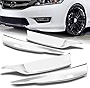 Q1-Tech Front Rear Bumper Lip fit for compatible with 2013-2015 Honda Accord 4-DOORSedan Only, Front Bumper Lip Spoiler Air Chin Body Kit Splitter Painted Glossy White ABS, 2014 (HFP-Style)