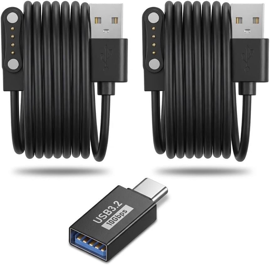 [2-Pack] Charger Compatible with Seeed Studio SenseCAP Card Tracker T1000-E, Magnetic Charging Cable Cord for Seeed Studio SenseCAP Card Tracker