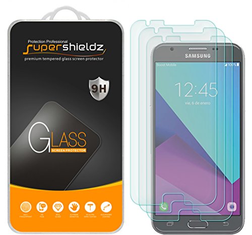 Supershieldz (3 Pack) Designed for Samsung (Galaxy Express Prime 2) (AT&T) Tempered Glass Screen Protector, Anti Scratch, Bubble Free