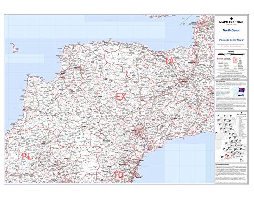 North Devon: 2 (Map Marketing Postcode Sector Map S.)