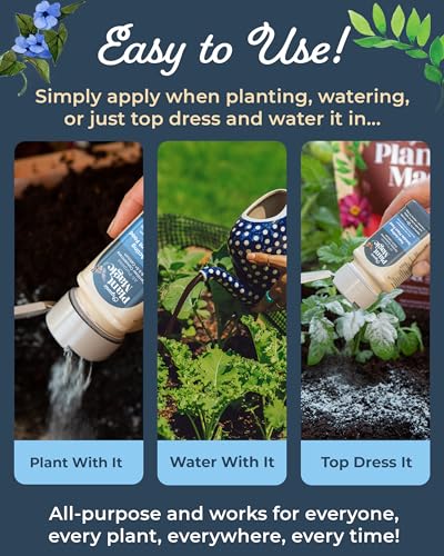 Organic Plant Magic - Truly Organic™ Easy to Use Soluble Plant Food Shaker: All-Purpose Fertilizer Concentrate for All Flower Vegetable Herb Fruit Tree Indoor Garden & House Plants [One 3 oz Shaker]