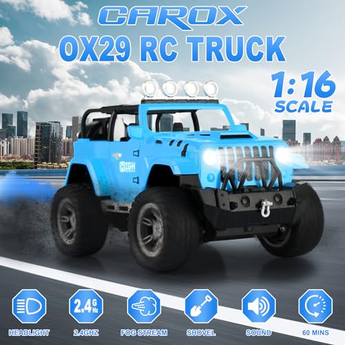 image for Carox Remote Control car for Kids with Spray Mist,1:16 Scale RC Car wi