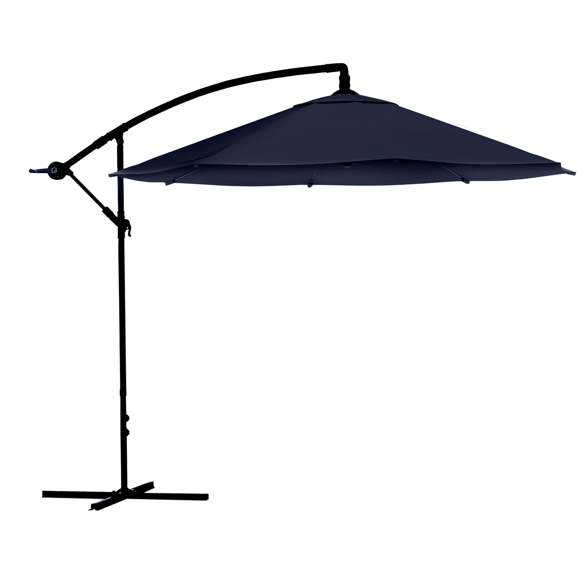 10 Ft Offset Cantilever Patio Umbrella - Fade-Resistant Shade Umbrella Outdoor Patio Canopy with Cross Base for Garden, Lawn, Deck, Yard or Pool by Pure Garden