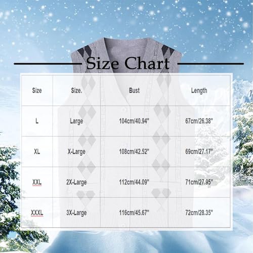 Men Argyle Cardigan Sweater Casual Classic V Neck Knit Vest Sweaters Button Down Sleeveless Casual Clothing3