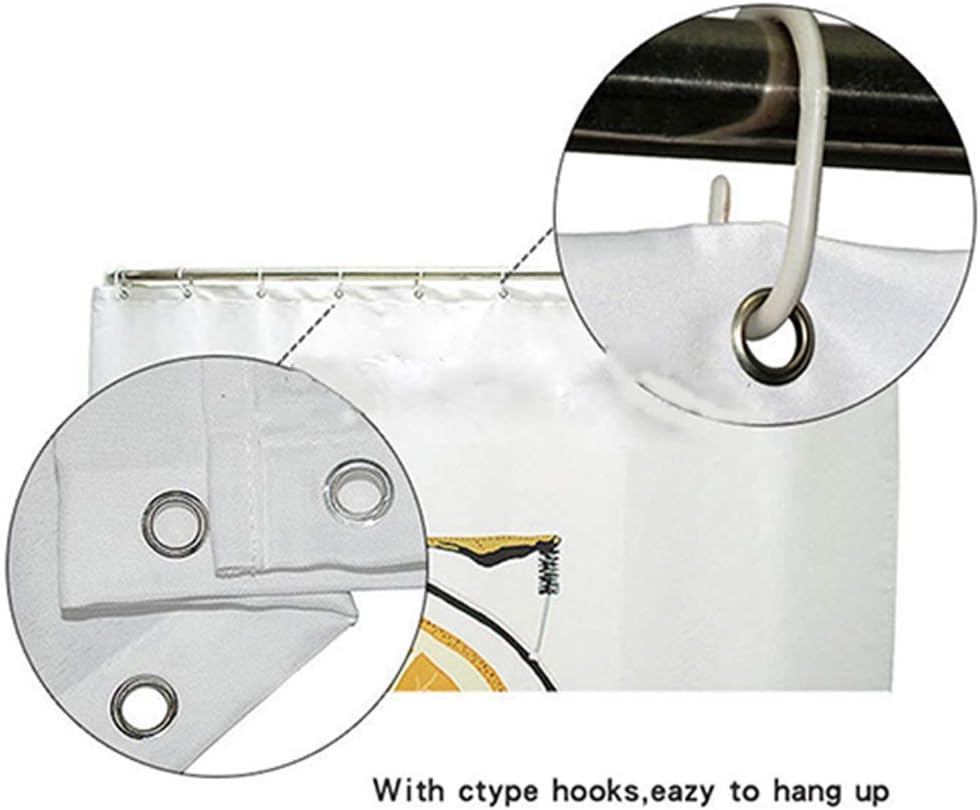 Coast Beach Pattern Shower Curtain Floor Mat Bathroom Toilet Seat Four-Piece Water Absorption Does Not Fade Versatile Comfortable Can Be Machine Washed