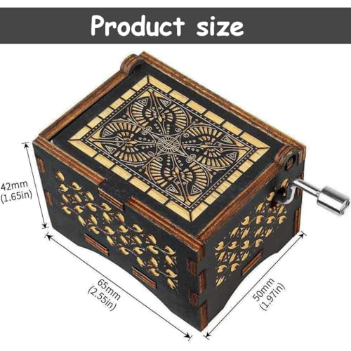 Image of Store2508 Wooden Vintage Hand Cranked Music Box - Can't Help Falling in Love