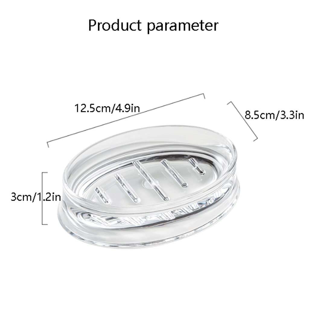 Jaboneras, Jabonera, jabonera, Transparente con Drenaje automático(2 Pack)