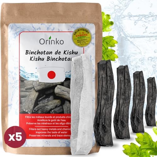 Carbone Attivo Binchotan Orinko - 6 Bastoncini Di Bamb&ugrave; Per Purificare L'Acqua Del Rubinetto