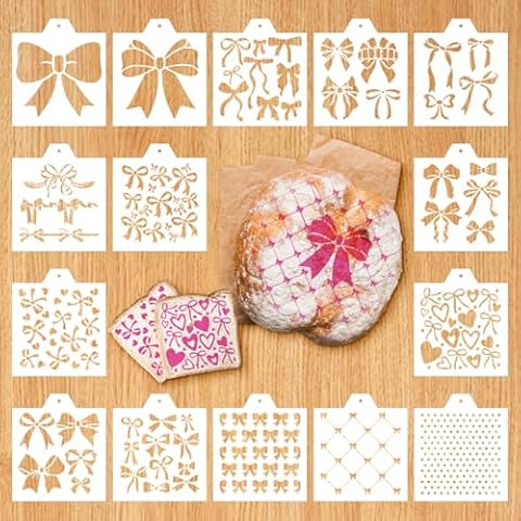 Whaline 15 Pcs Bow Cookie Stencils Set Cover