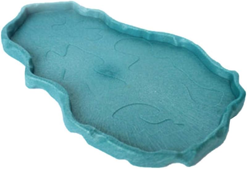 OMEMLuminous Reptile Food Bowl,Large Water Dish,Terrarium Bowls, Tortoise Bowl (Sky Blue)