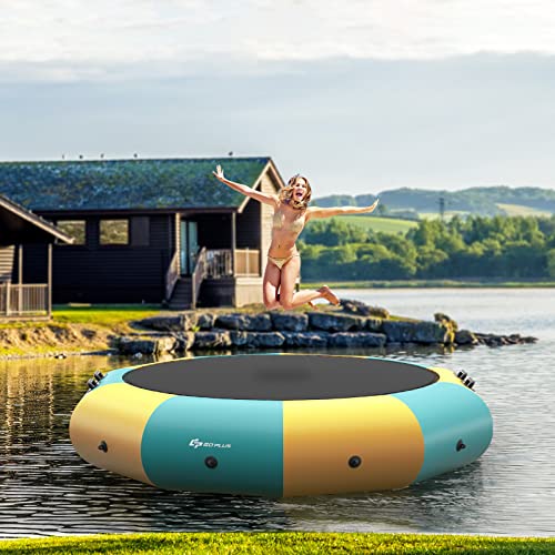 Goplus Inflatable Water Trampoline, 10FT/12FT/15FT...