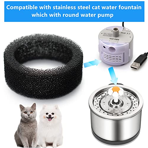 Filtro esponja para fuente de agua para gatos 16 piezas miniatura 2