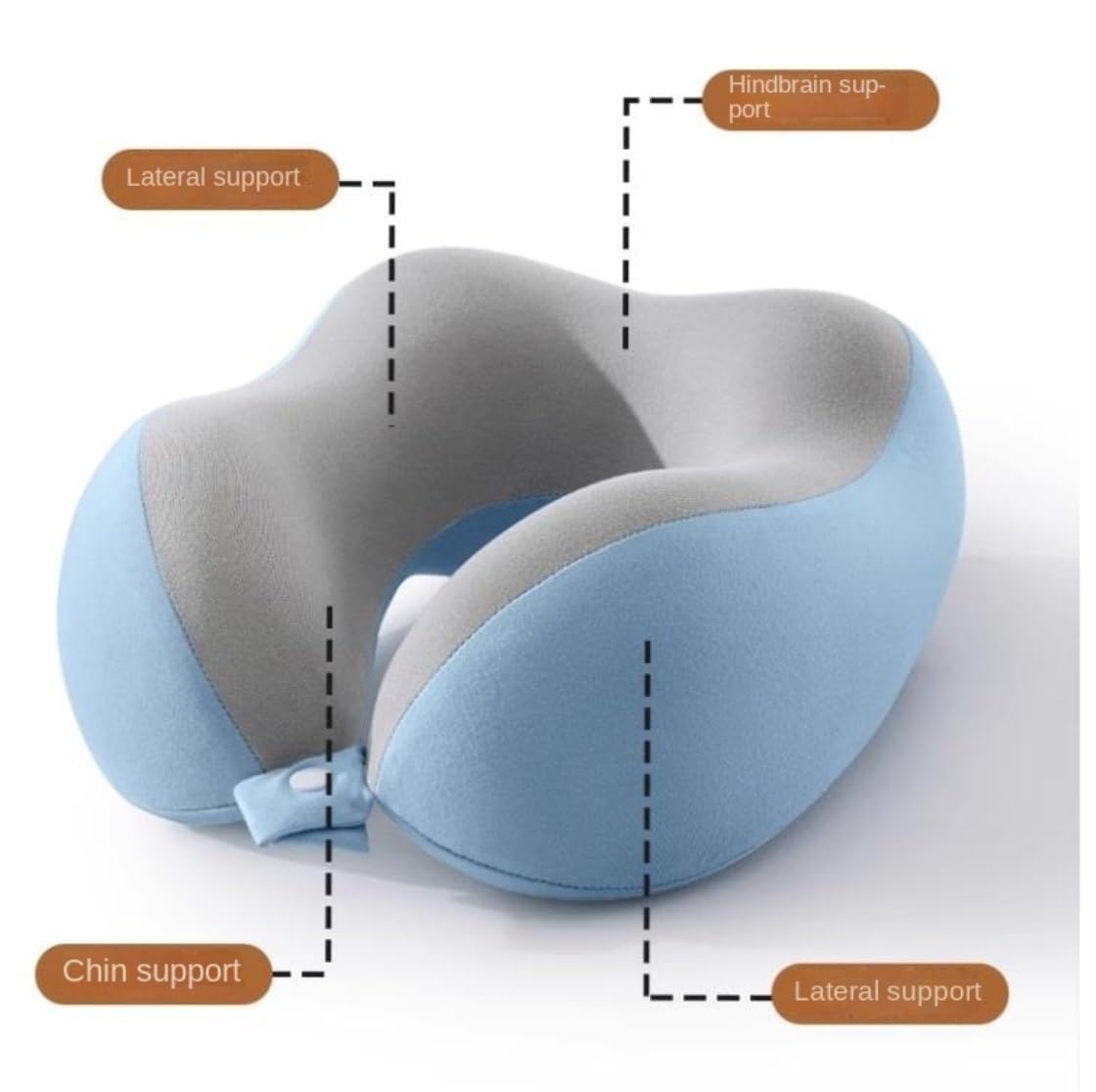 Almohada Viaje Almohada de Viaje de Espuma viscoelástica para el Cuello, Almohada de Viaje para avión, portátil Cojin Cuello Viaje(H)