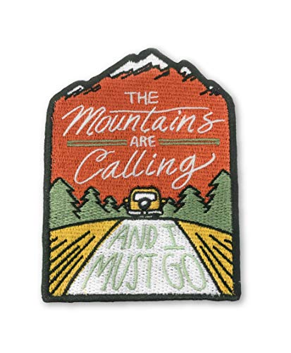 O'Houlihans - Patch thermocollant « The Mountains are Calling and I Must Go » - Parfait pour la randonnée, les aventures, la nature, les voyages et plus encore - Patch brodé de qualité supérieure