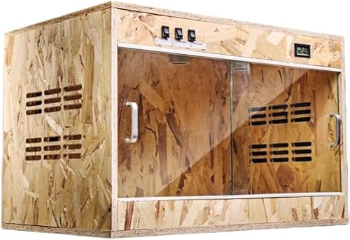 ACMEER 爬虫類の熱保存ボックス ペットショップヤモリヘビクモ動物ボックス-ウォッチハリネズミトカゲカメレオンペットの巣の飼育 飼育ケース 亀 生体 木製飼育ケージ 恒温 (長さ60cm,引き戸)