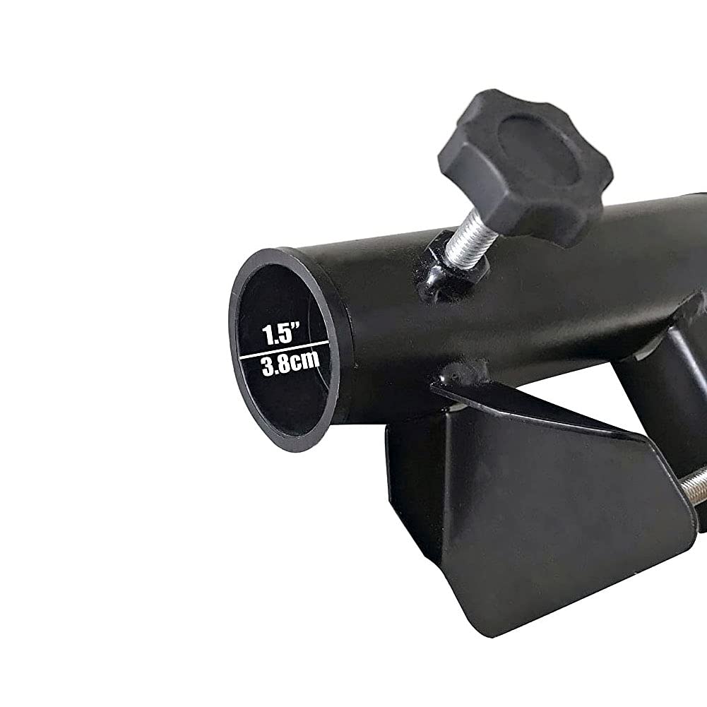 Clip Parasol Balcon Métal Robuste – Fixation Rapide Pour Garde-Corps, Terrasse & Balustrade – Noir