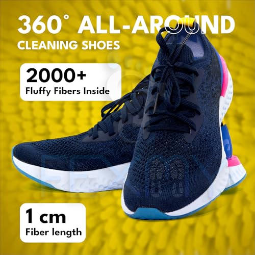 Image of 2000 Fluffy Fiber 1 Inch Each Shoe Washing Machine Bag | Polyester Laundry Bag with Invisible Side Zipper | 360 Cleaning Shoe Organizer for Sneakers, Trainers, Delicates & Washer Dryer Use