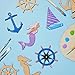 Genie Crafts Nautical Wooden Wall Decor Cutouts - 24 Unfinished Wood Shapes for Sailboat Decor - Anchor, Wooden Ship Wheel & Mermaid for DIY Craft & Nautical Party Crafts