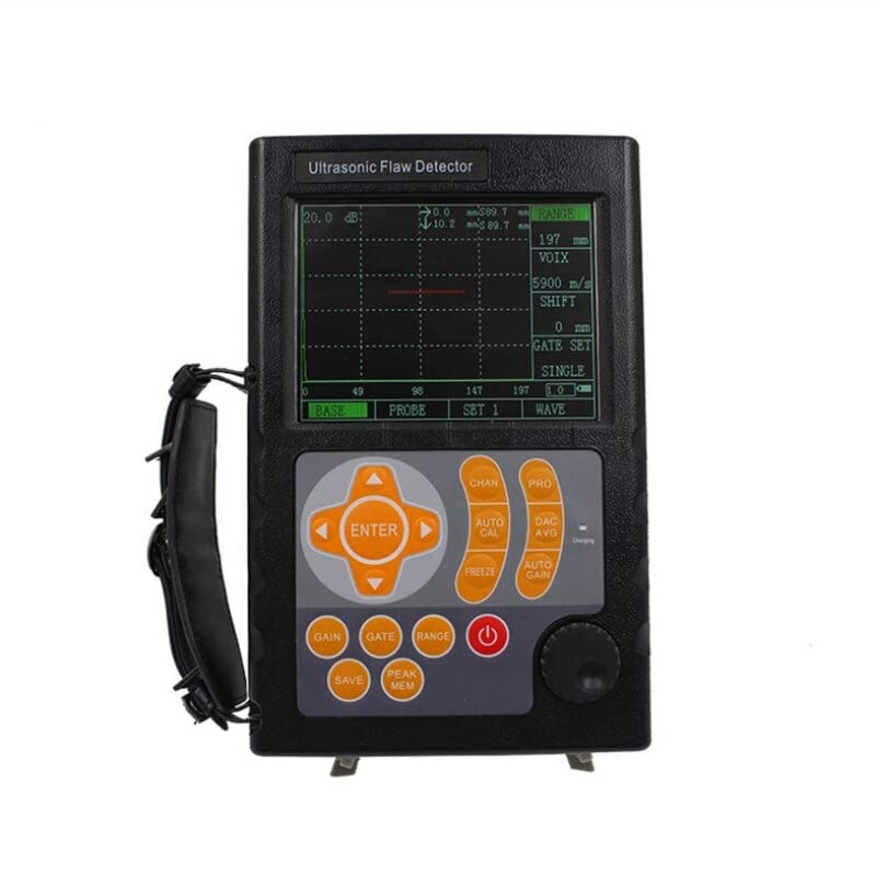 JUT800 Digital Ultrasonic Flaw Detector - Measuring Range 0-10000mm, 10 Hour Battery, 500 Channels - for Industrial, Manufacturing and Maintenance Applications and More