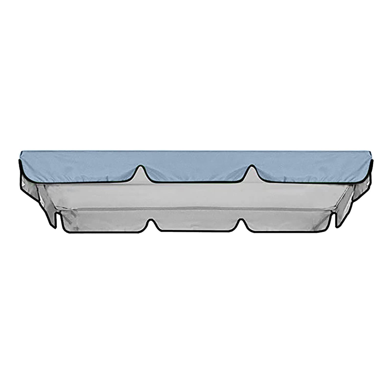 FYTY Tettuccio di Ricambio Universale per Dondolo da Giardino A 2-3 Posti, Impermeabile Copertura di Ricambio Altalena da Patio Anti-UV Parasole Tettuccio per Esterno,Blu,249x185x18cm