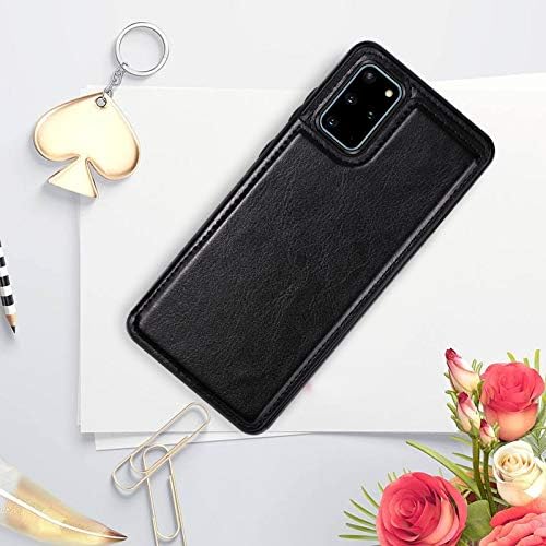 Coolden for Samsung S20 Plus Case Wallet Case Cover Shockproof Case with Card Holder Slot Flip Folio Soft PU Leather Magnetic Closure Protective Case Cover for Samsung Galaxy S20 Plus (Black)