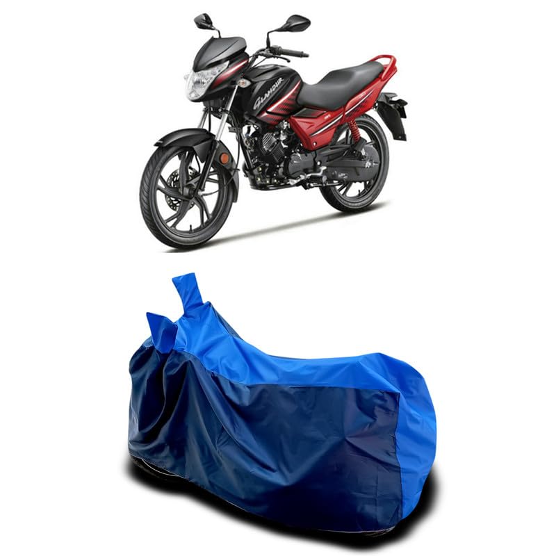 Image of DUFFEL-Two Wheeler Bike Body Cover Compatible for Hero Glamour Heat Protectio /UV-Rays /Birds Dropping /DustProof /Waterproof All Variants [Nevay Blue]