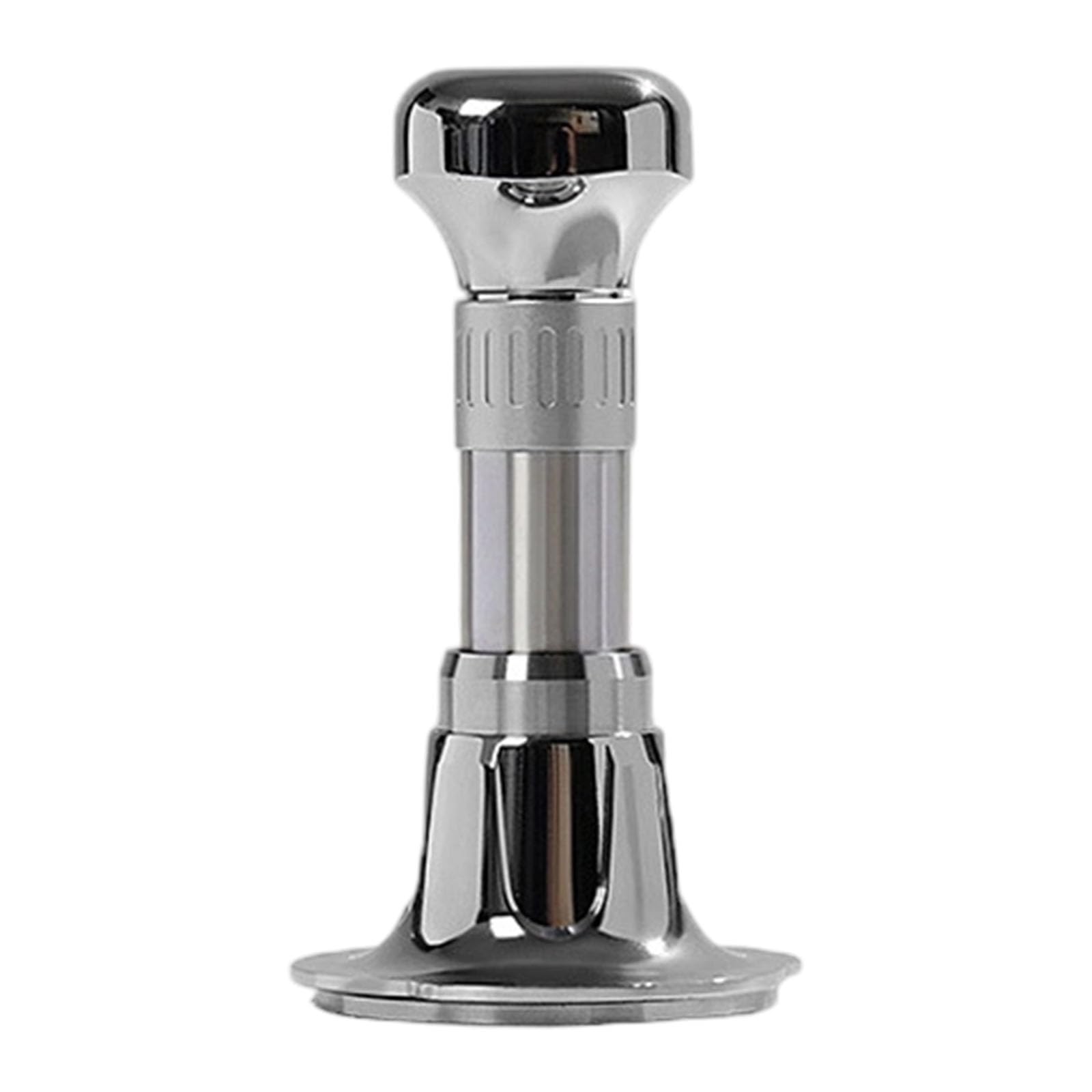 Tsophreniq Commercial Grade Coffee Tamper Auto Leveling Spring Mechanism Stainless Steel Construction Portable Tamping Tool Stainless Steel Espresso Tamper Tool