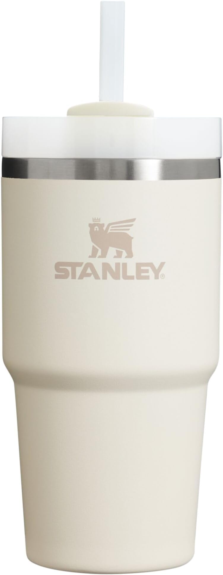 Stanley Quencher H2.0 Tumbler with Straw 20 oz | Flowstate 3-Position Lid | Cup Holder Compatible for Travel | Insulated Stainless Steel Cup | BPA-Free | Cream 2.0
