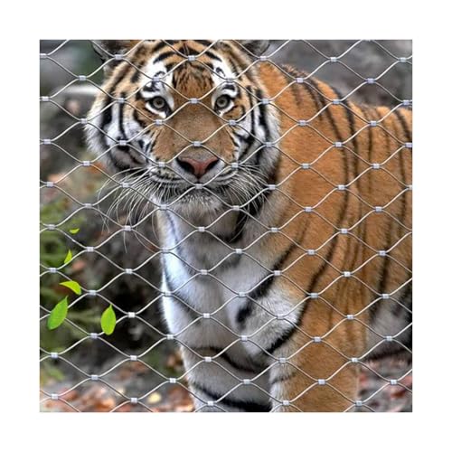 HUFIREHU 304ステンレス鋼ロープネット ステンレス鋼ロープネット 盗難防止および落下防止ネット ステンレススチールワイヤーロープネット のバルコニー階段ワイヤーロープ保護ネット 柔軟なステンレススチールロープメッシュ 盗難防止/落下防止メッシュセ