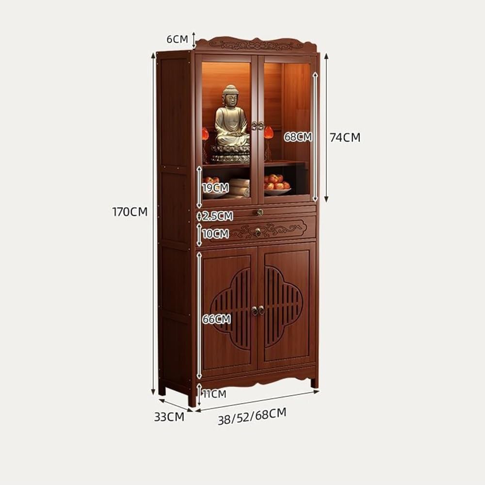 Mesa de Altar China Gabinete de Altar Madera Maciza Santuario Estilo Zen(Medio)