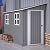 YOPTO 4X10 FT Outdoor Storage Shed W/ 2 Windows & Floor Frame,Lean to Shed W/Reversible Installation,Metal Garden Tool House W/Air Vents,Lockable Door & Sloped Roof,for Backyard Patio Lawn,Gray